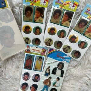 Michael Jackson Vintage Puffy Sticker Sheets + Temp Tattoos